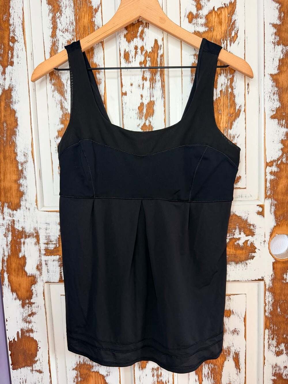 Lululemon Run Tame Me Black Tank Top Cinch Waist Women's Size 12